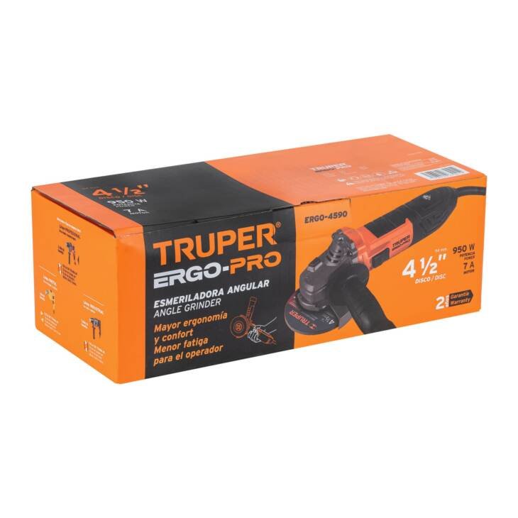 Truper esmeriladora Esmeriladora angular 4-1/2", 850W, TRUPER ERGO PRO - Imagen 7