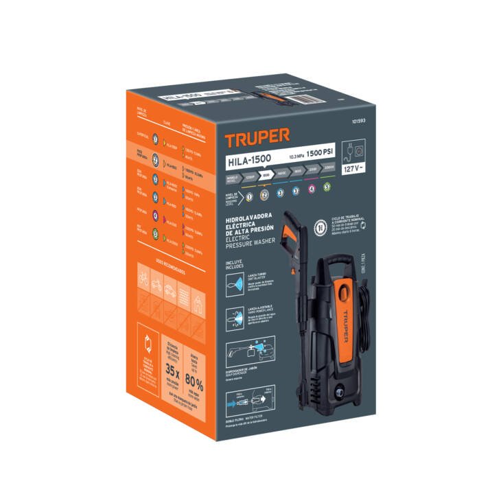 Truper Hidrolavadora eléctrica 1500 PSI, Truper - Imagen 3